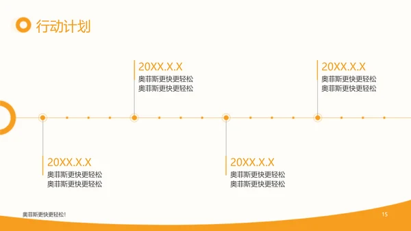 简约风橙色工作汇报PPT