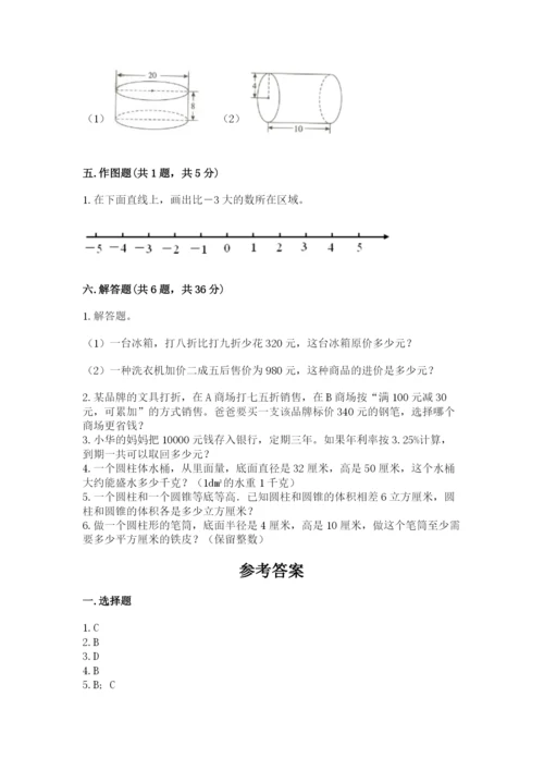 北师大版六年级下册数学期末测试卷带答案（巩固）.docx