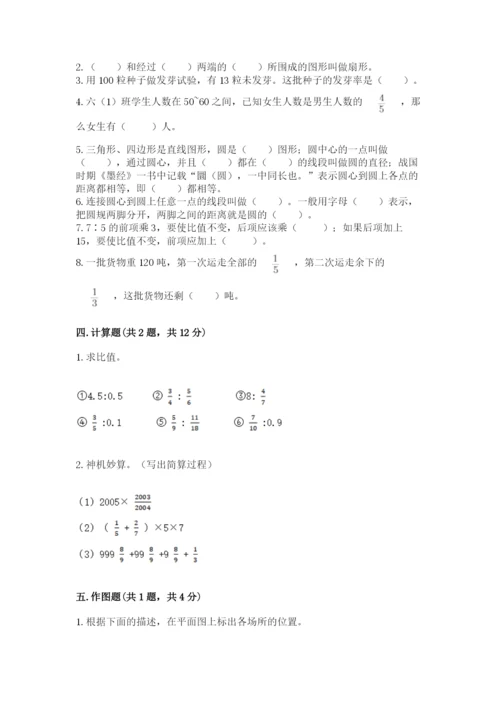 人教版六年级上册数学期末测试卷（典优）word版.docx