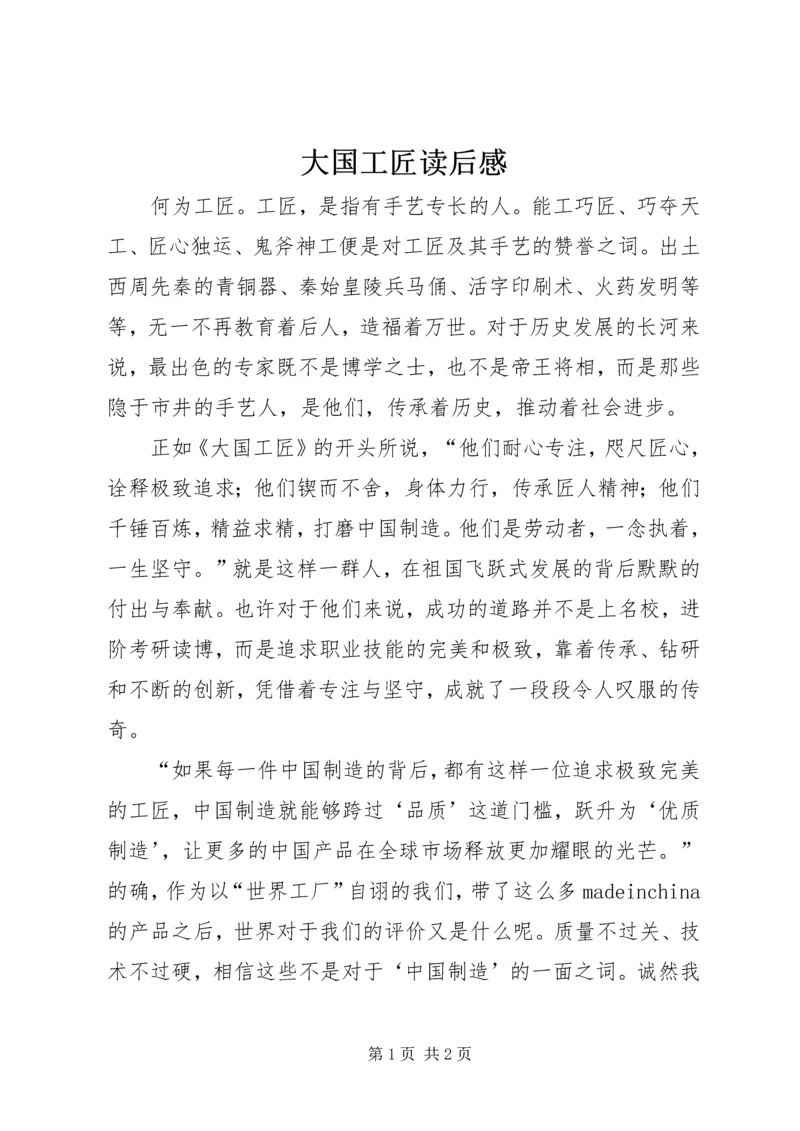 大国工匠读后感.docx