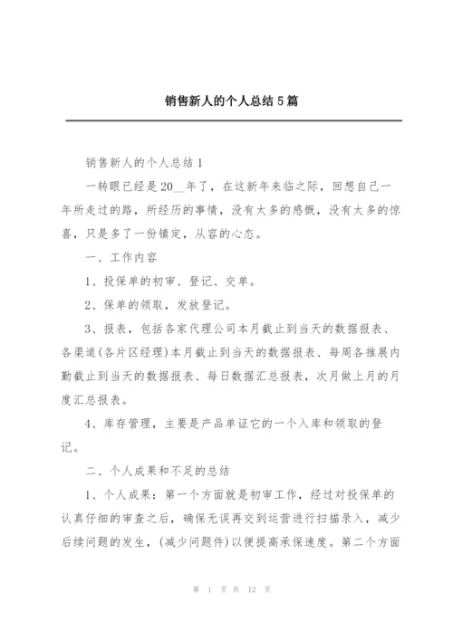 销售新人的个人总结5篇.docx