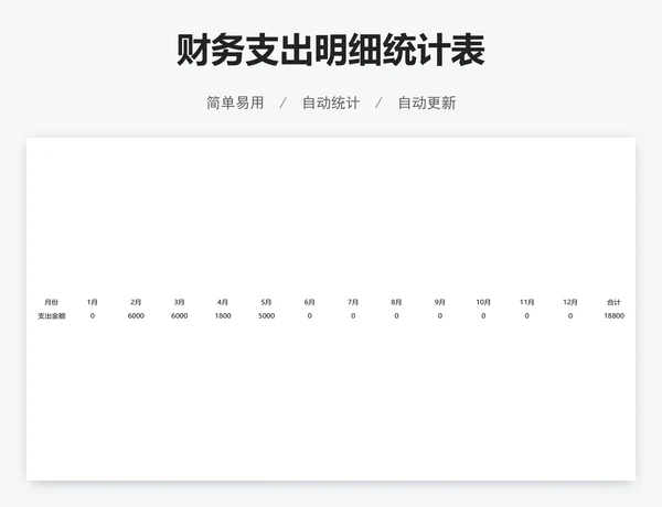 财务支出明细统计表