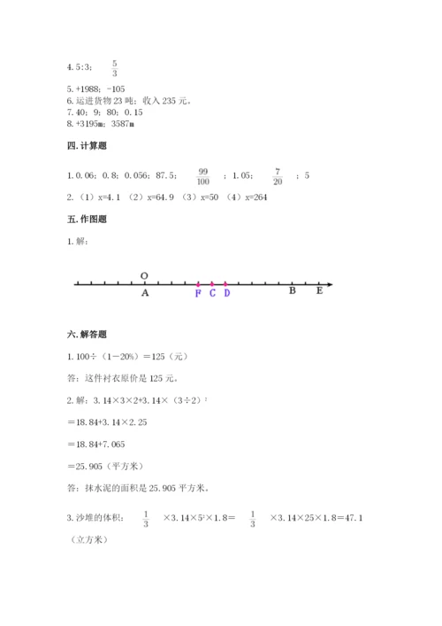 冀教版小升初数学模拟试卷带答案（模拟题）.docx