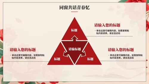 红色大气喜庆风桃李芬芳谢师宴PPT模板