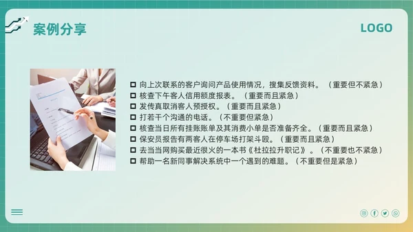 绿色简约时间管理四象限法PPT模板宣传PPT动态PPT