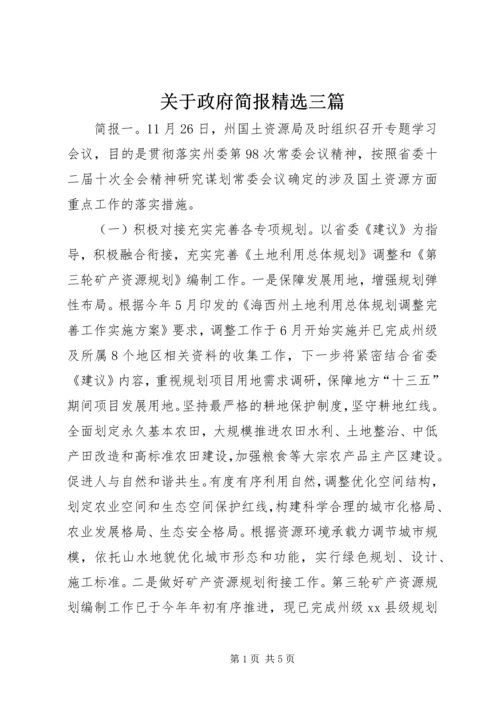 关于政府简报精选三篇.docx