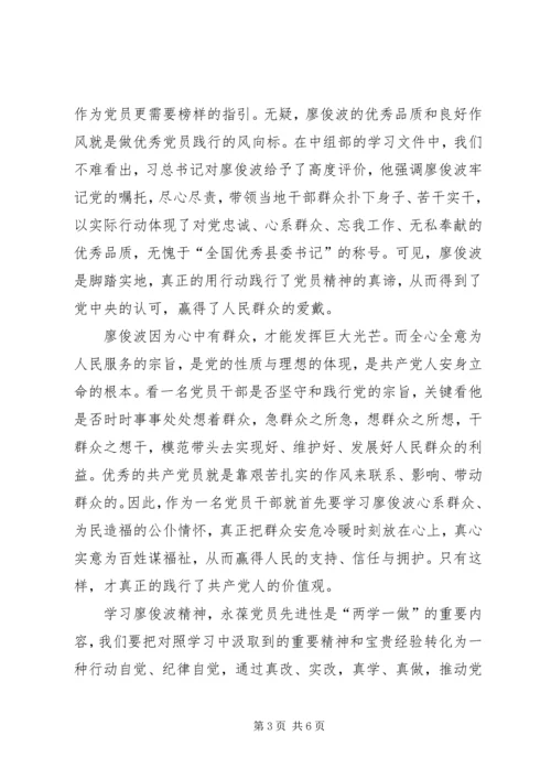 学习廖俊波先进事迹心得体会三篇.docx