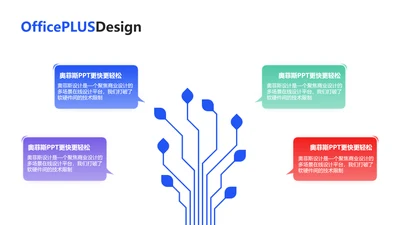 简约创意通用并列关系4项PPT单页