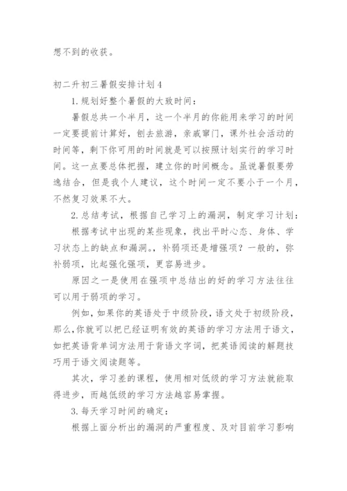 初二升初三暑假安排计划.docx