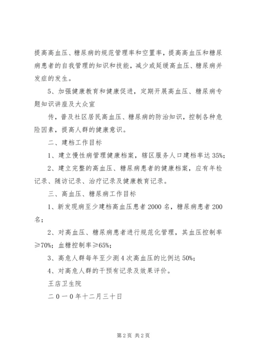 王店卫生院慢性病管理工作计划.docx