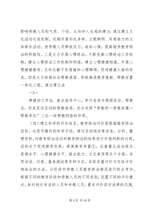 大力加强四化建设提升劳教工作科学发展上水平.docx
