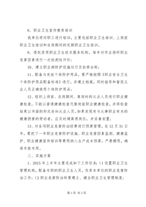 职业病危害防治规划、年度计划和实施方案(最新) (3).docx