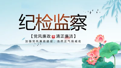 纪检监察党风廉政建设工作总结PPT