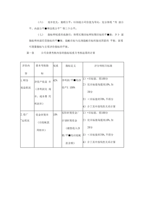 经营层激励与考核管理办法范本格式