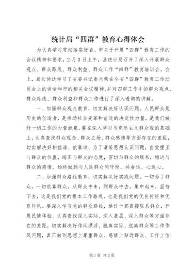 统计局“四群”教育心得体会.docx