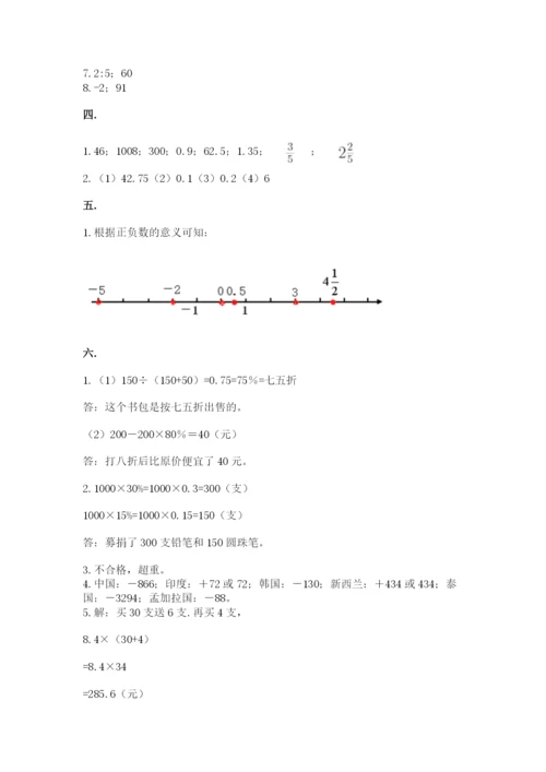 最新北师大版小升初数学模拟试卷附参考答案（基础题）.docx