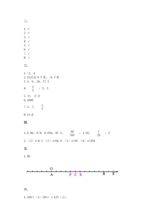 北师大版数学小升初模拟试卷及参考答案（a卷）.docx