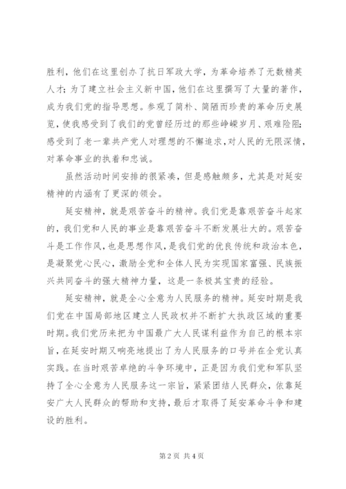 学习感悟延安精神心得体会.docx