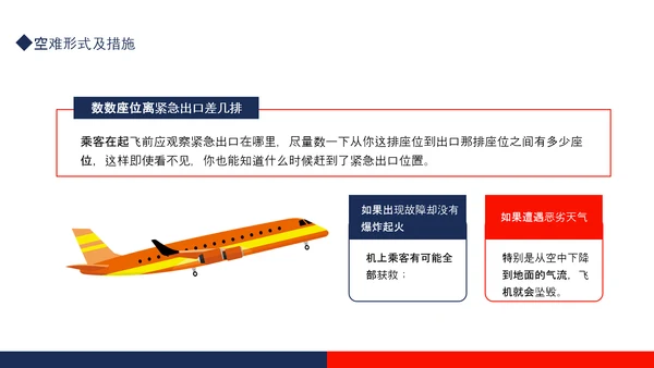 航空事故分析，空难自救的原则PPT模板