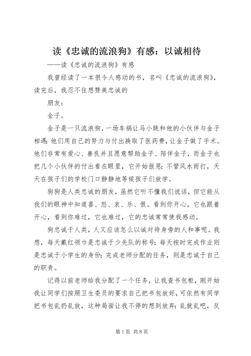读《忠诚的流浪狗》有感：以诚相待.docx