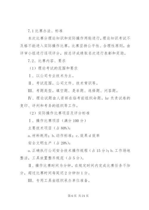 关于开展岗位技能竞赛活动方案.docx