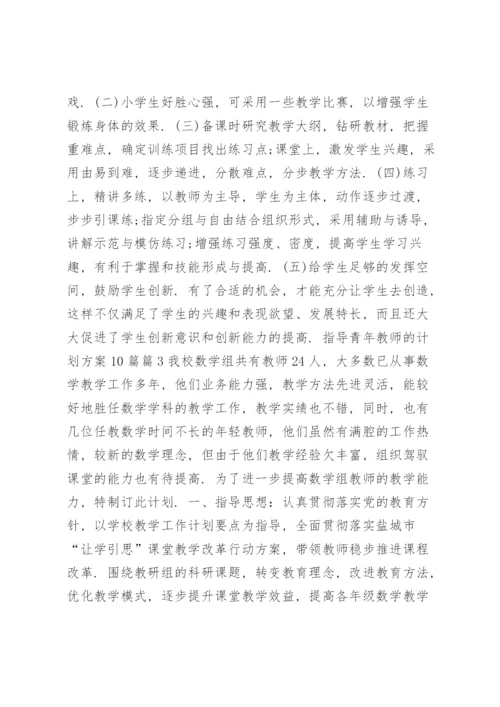 指导青年教师的计划方案10篇14篇.docx