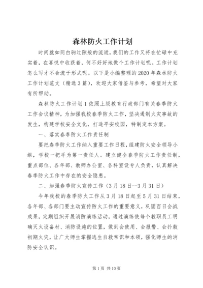 森林防火工作计划.docx