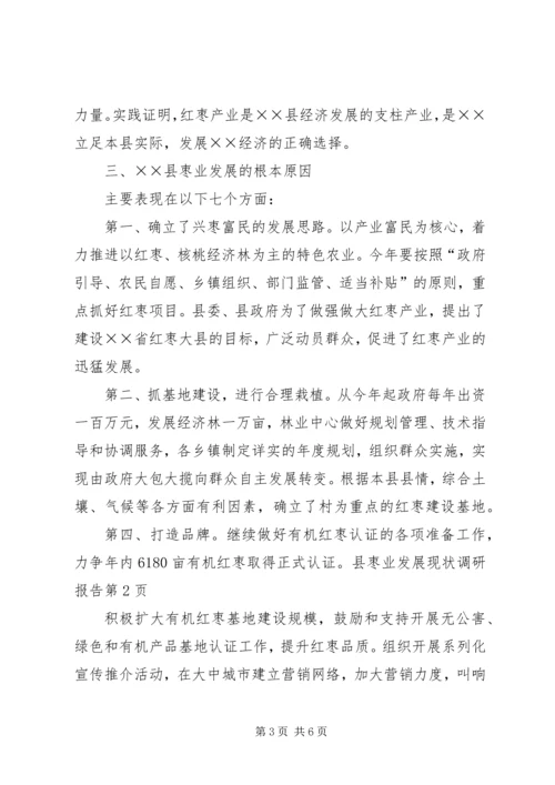 县枣业发展现状调研报告.docx