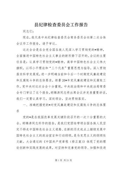 县纪律检查委员会工作报告.docx