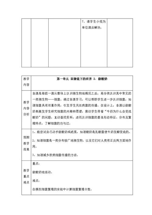 2017-2018苏教版六年级上科学教案