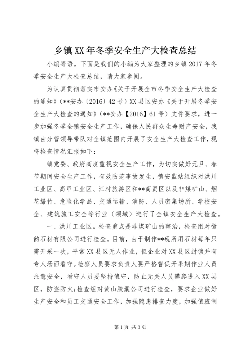 乡镇某年冬季安全生产大检查总结.docx