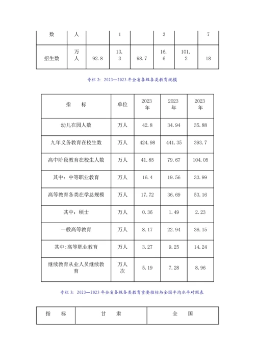 甘肃省中长期教育改革和发展规划纲要.docx