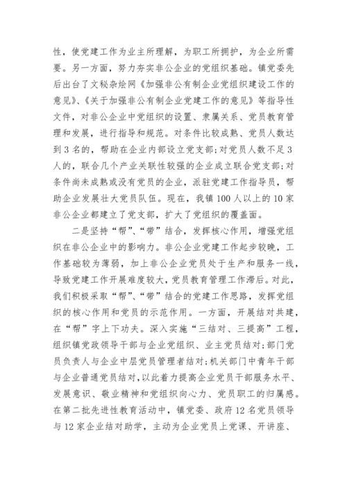 乡镇非公企业党建工作汇报.docx