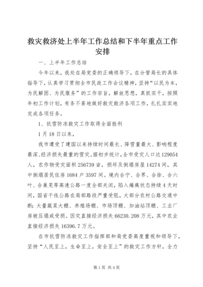 救灾救济处上半年工作总结和下半年重点工作安排 (3).docx