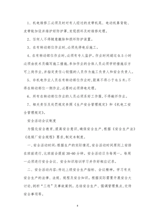 洗煤厂安全管理制度3篇.docx