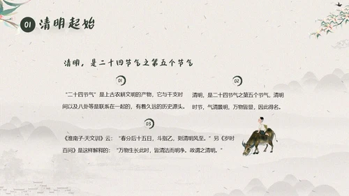 清明节知识清明节气清明扫墓清明习俗清明养生PPT