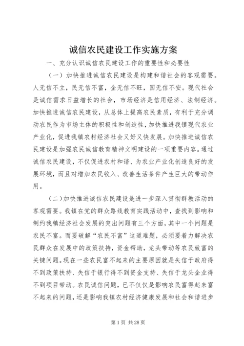 诚信农民建设工作实施方案 (2).docx