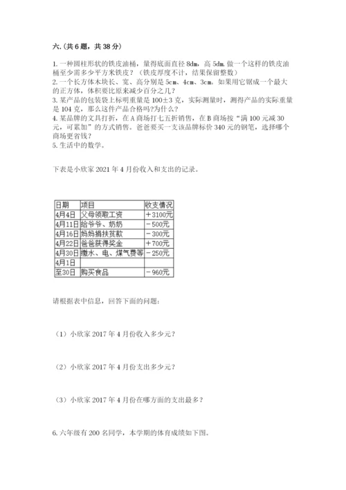 西师大版六年级数学下学期期末测试题精品（夺冠）.docx