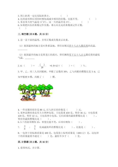 独山县六年级下册数学期末测试卷（综合卷）.docx
