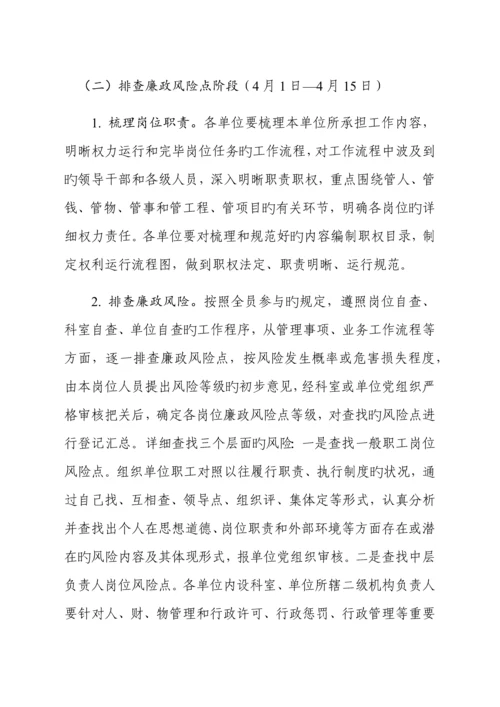 进一步开展廉政风险防控工作的实施方案.docx