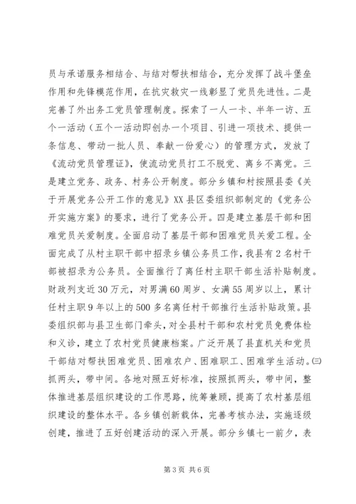 农村基层组织建设督办会上的讲话 (2).docx