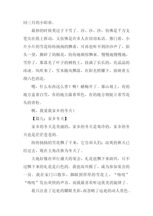 描写家乡冬天的作文-1.docx
