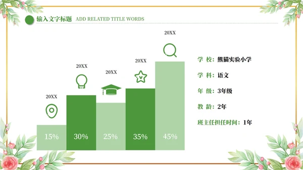 小清新教师自我介绍PPT模板