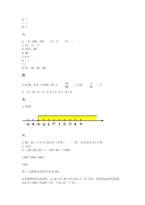 青岛版数学小升初模拟试卷及完整答案【网校专用】.docx
