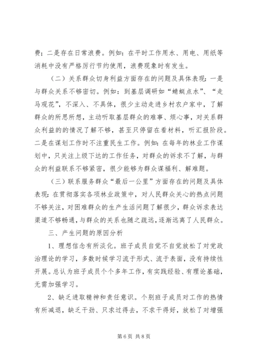 林业局党的群众路线对照检查材料.docx