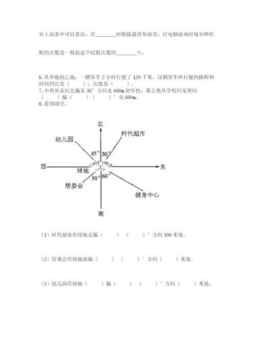小学六年级上册数学期末测试卷【原创题】.docx
