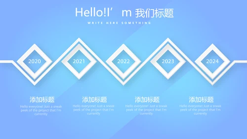 蓝色简约大方年科工作总结商务通用PPT动态模板