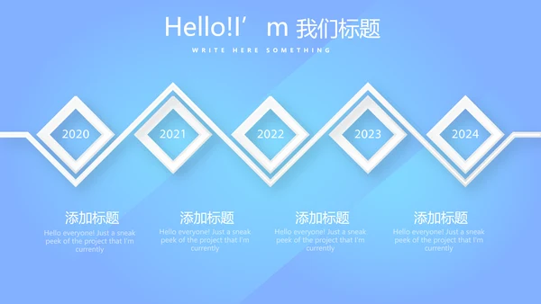 蓝色简约大方年科工作总结商务通用PPT动态模板