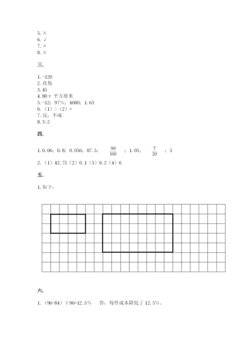 小学数学六年级下册竞赛试题附完整答案（精品）.docx