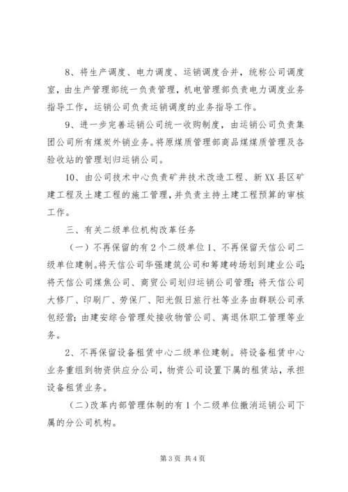 水矿集团公司机构改革方案.docx